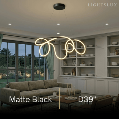 Arcato Minimalist Rope-Wrap Circular Chandelier 