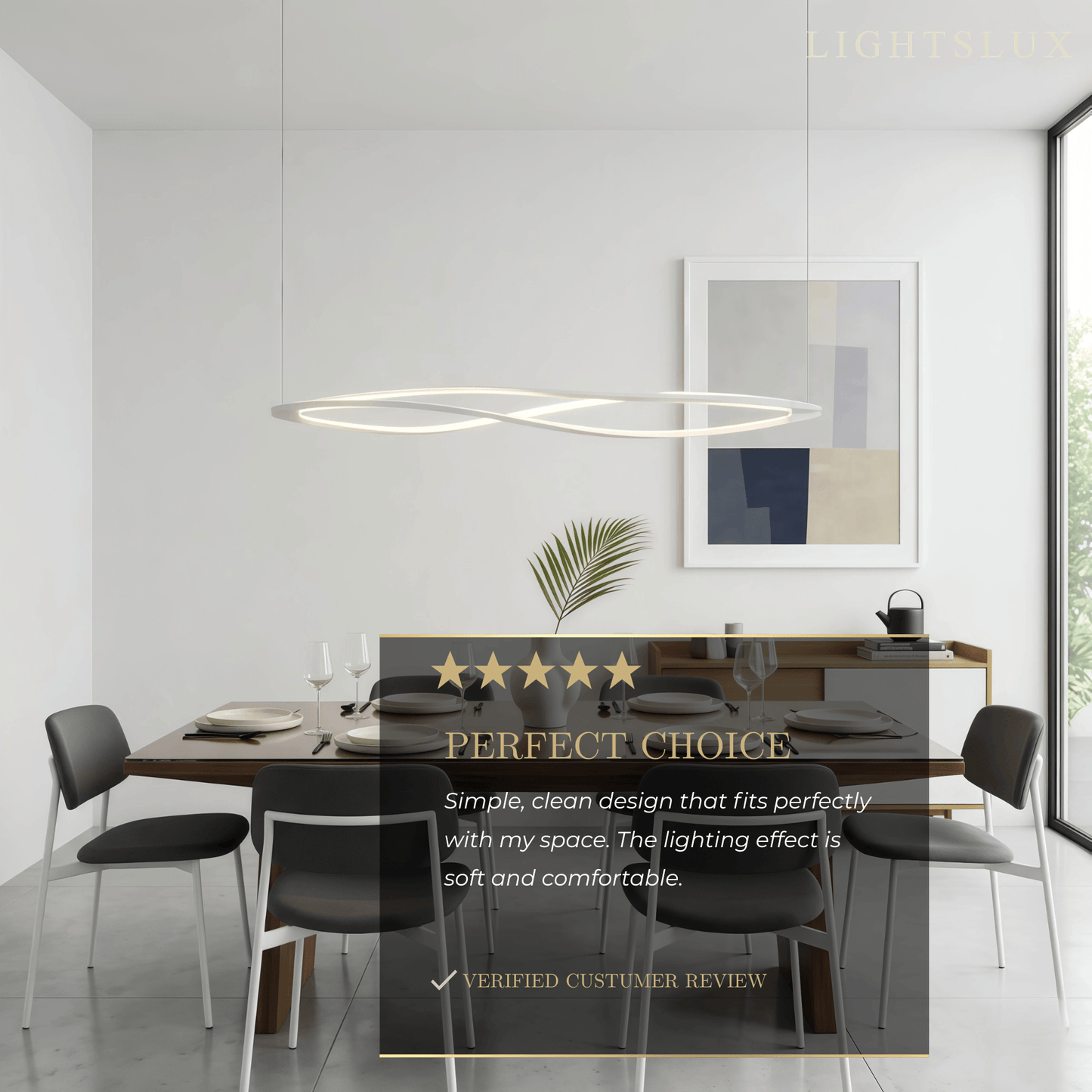 Arcato Art Deco Helix Pendant Light – Black/White Aluminum for Dining Room / Staircase