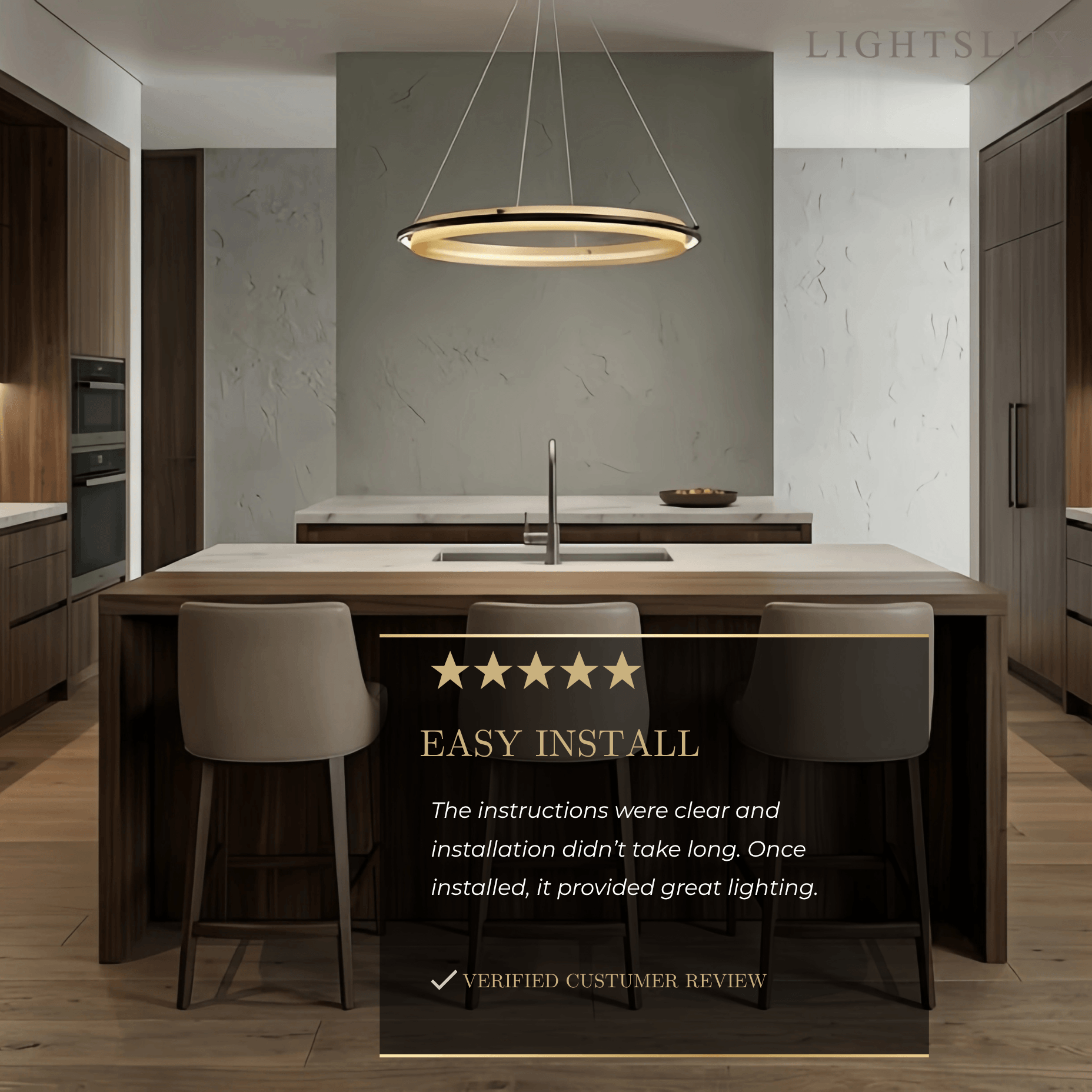 Vivara Post-Modern Ring Pendant Light