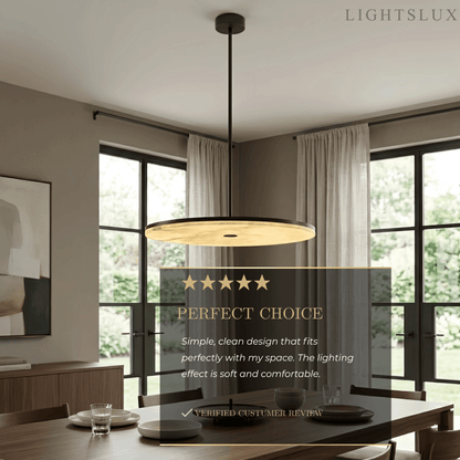 Alba Modern Alabaster Disc Pendant Light