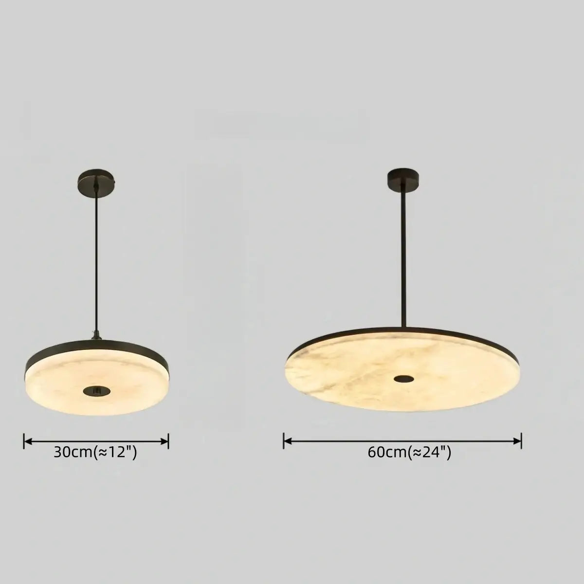 Alba Modern Alabaster Disc Pendant Light
