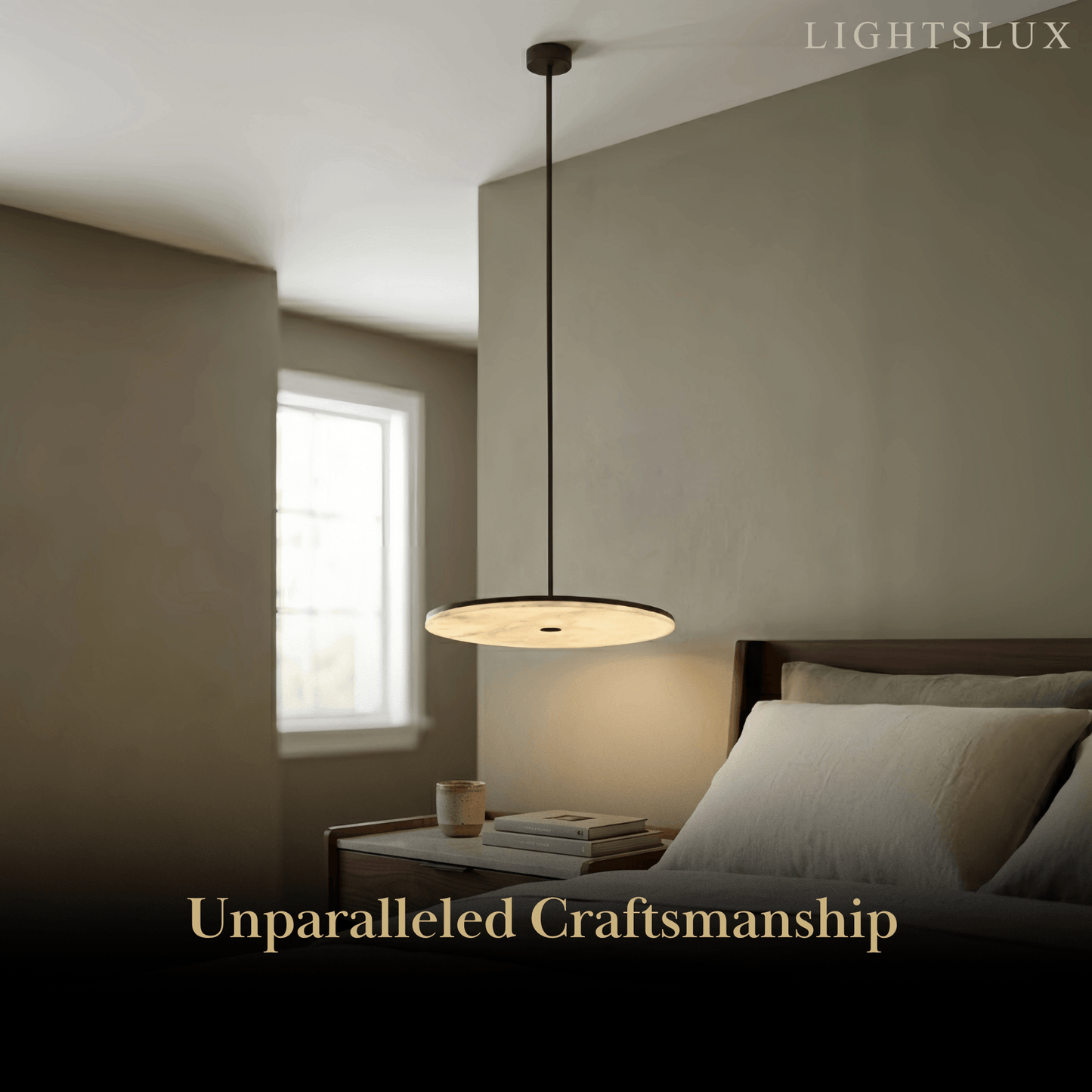 Alba Modern Alabaster Disc Pendant Light