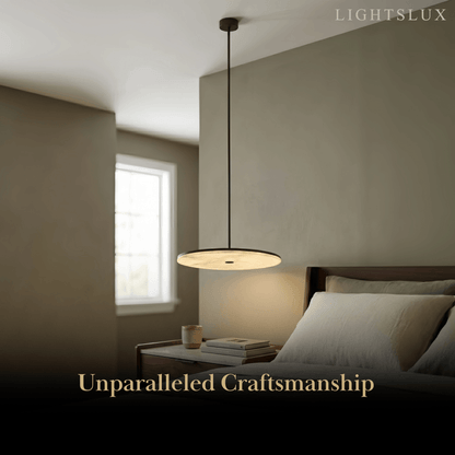 Alba Modern Alabaster Disc Pendant Light
