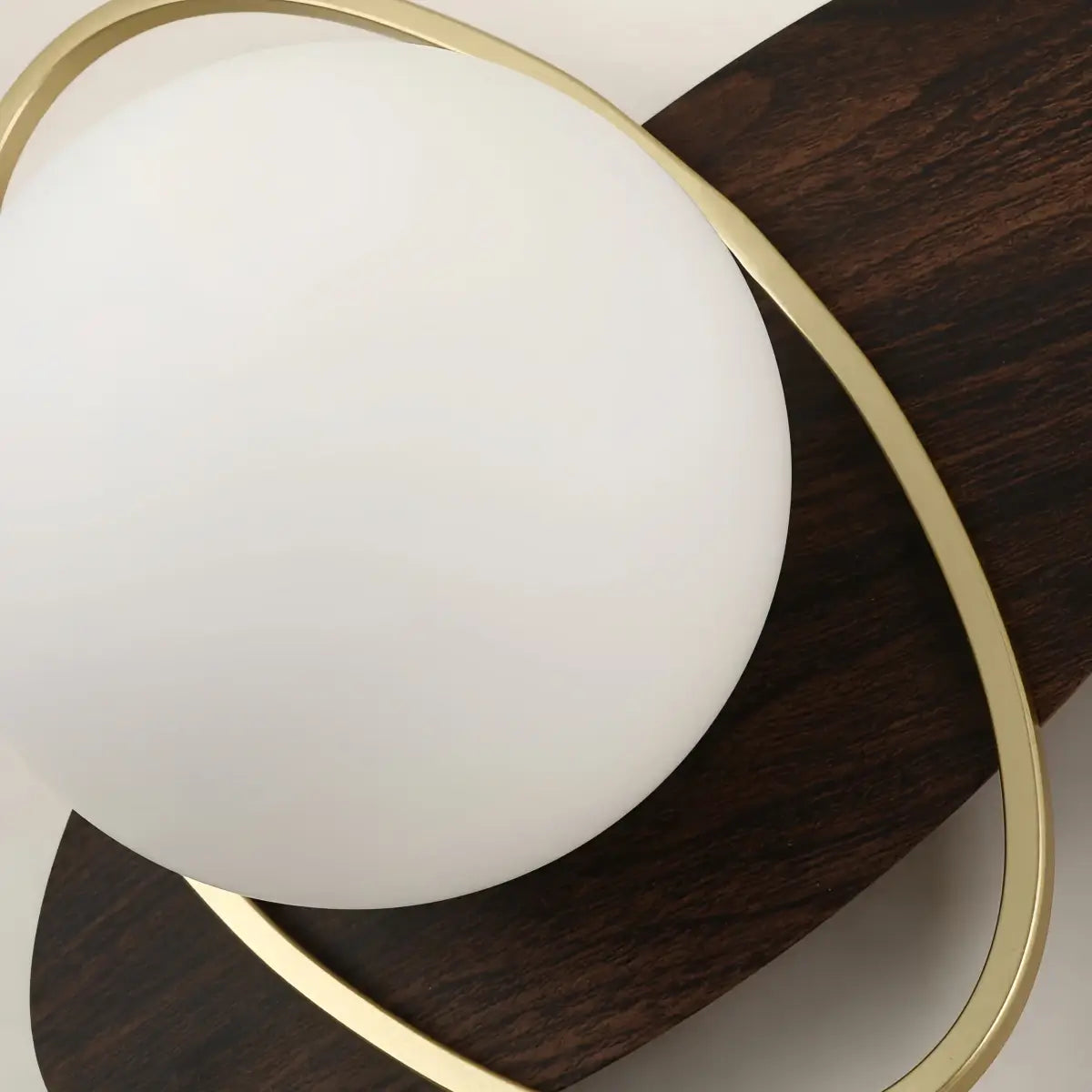 Vivara Modern Oval Wall Lamp – Frosted Glass Brass Black/White for Bedroom / Living Room