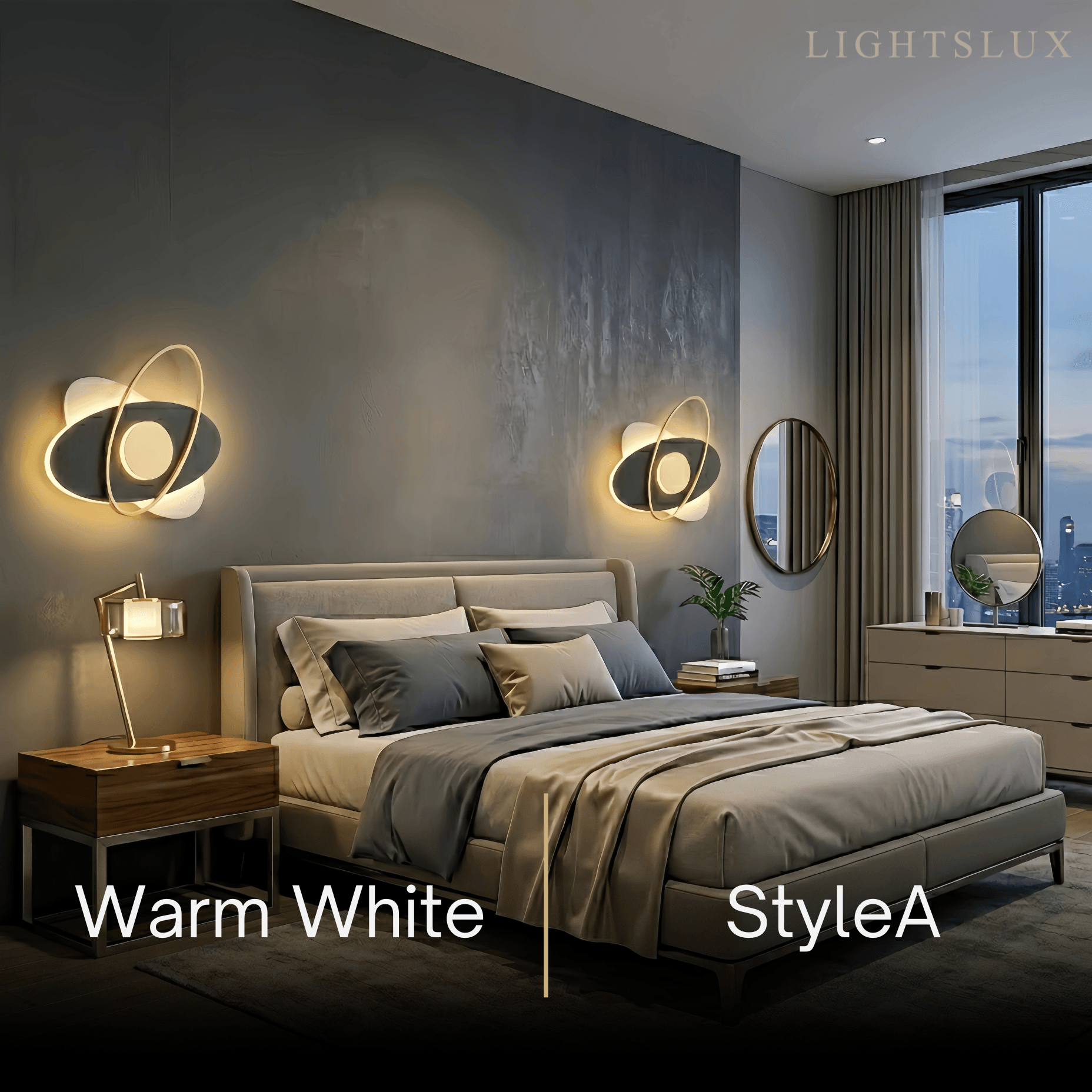 Vivara Modern Oval Wall Lamp – Frosted Glass Brass Black/White for Bedroom / Living Room