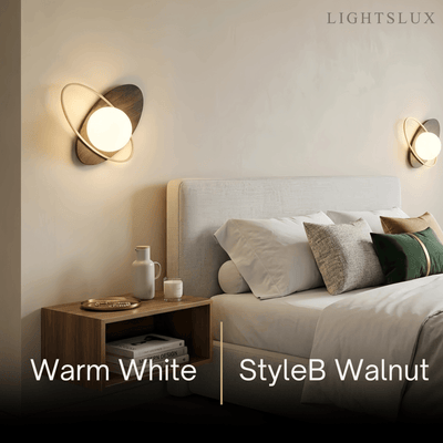 Vivara Modern Oval Wall Lamp – Frosted Glass Brass Black/White for Bedroom / Living Room