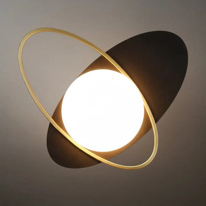 Vivara Modern Oval Wall Lamp – Frosted Glass Brass Black/White for Bedroom / Living Room