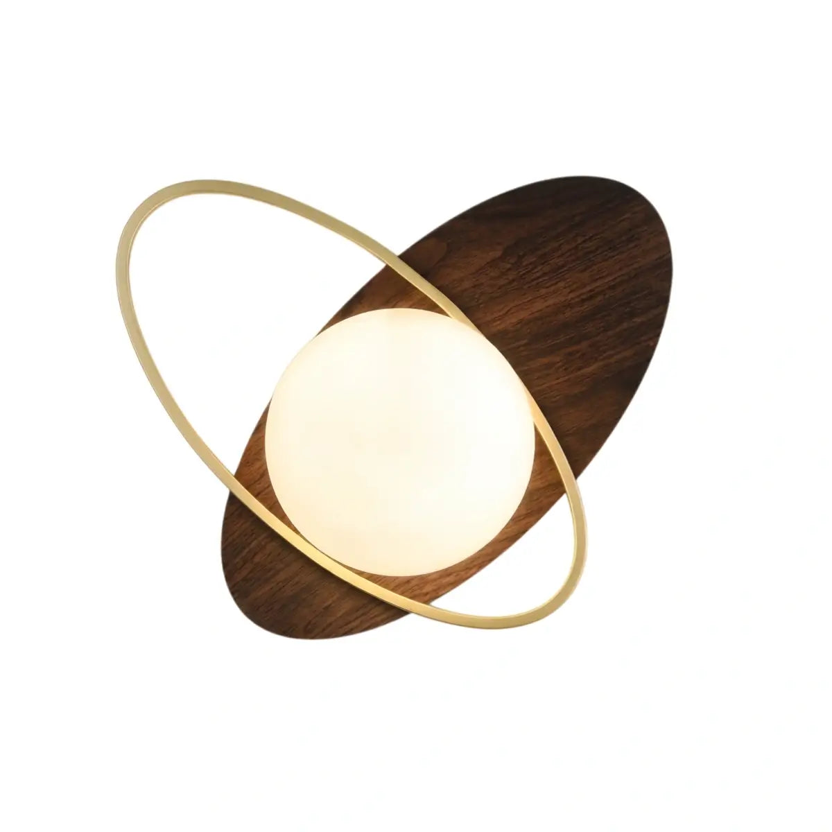 Vivara Modern Oval Wall Lamp – Frosted Glass Brass Black/White for Bedroom / Living Room