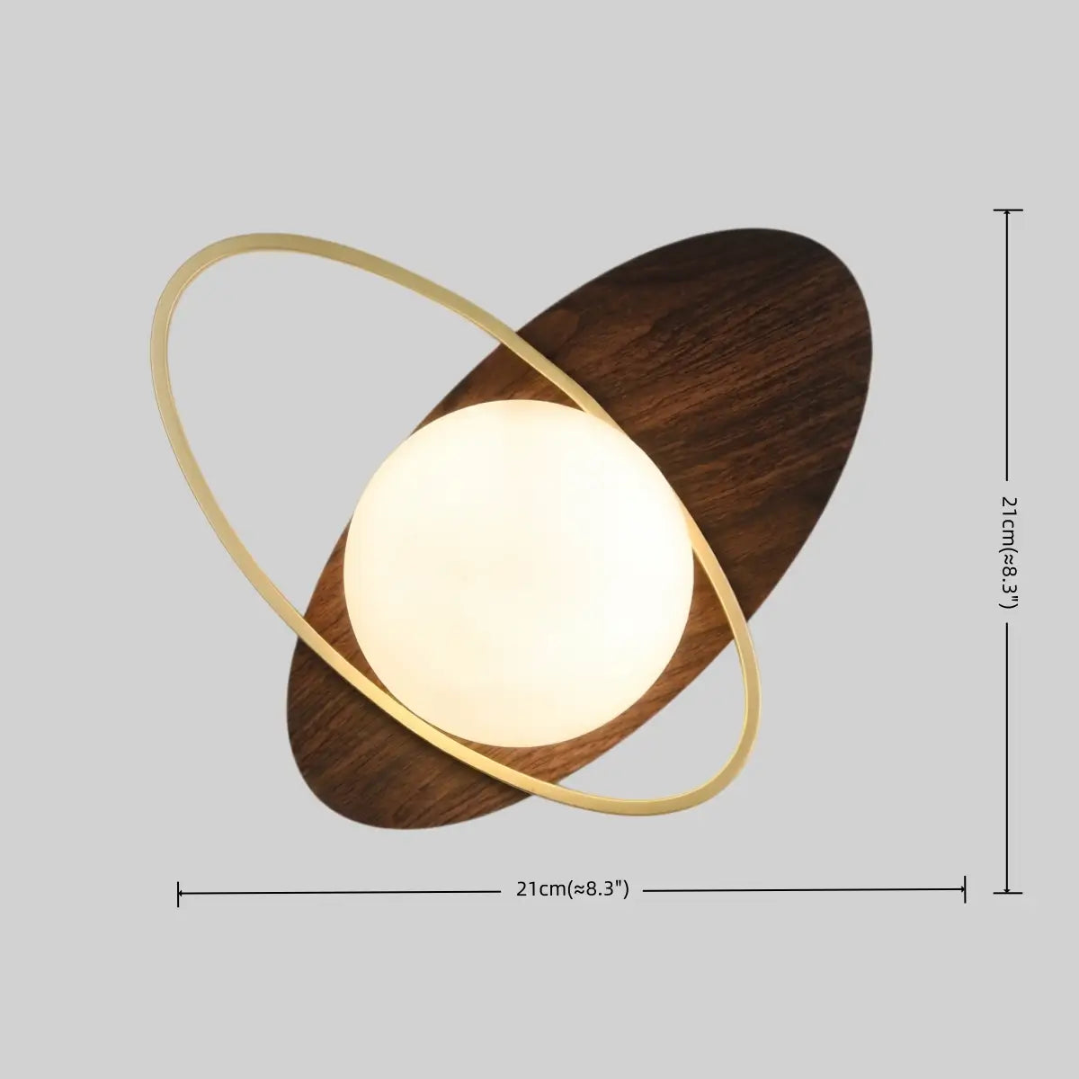 Vivara Modern Oval Wall Lamp – Frosted Glass Brass Black/White for Bedroom / Living Room