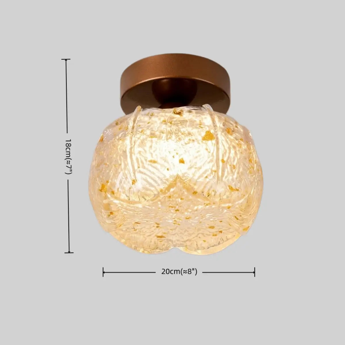Vivara Modern Flush Mount Ceiling Light -- Metal & Resin Floral for Hallway Bathroom