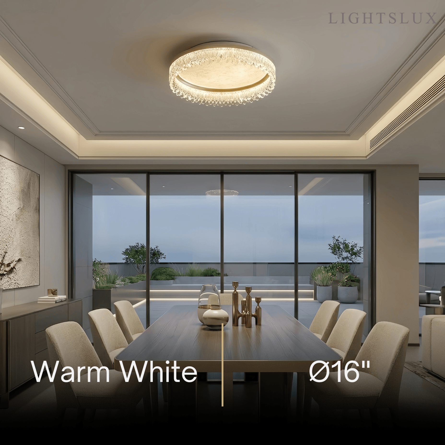 Vivara Modern Gold Flush Mount Ceiling Light -- Acrylic & Metal for Bedroom Bathroom