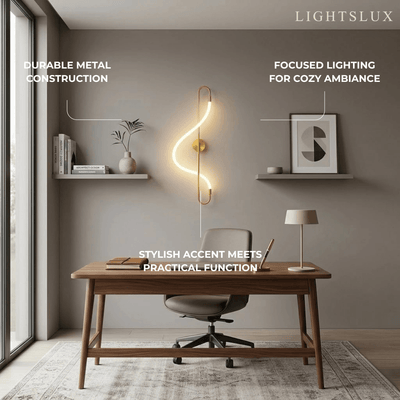 Arcato Artistic Musical Note Wall Lamp – Gold