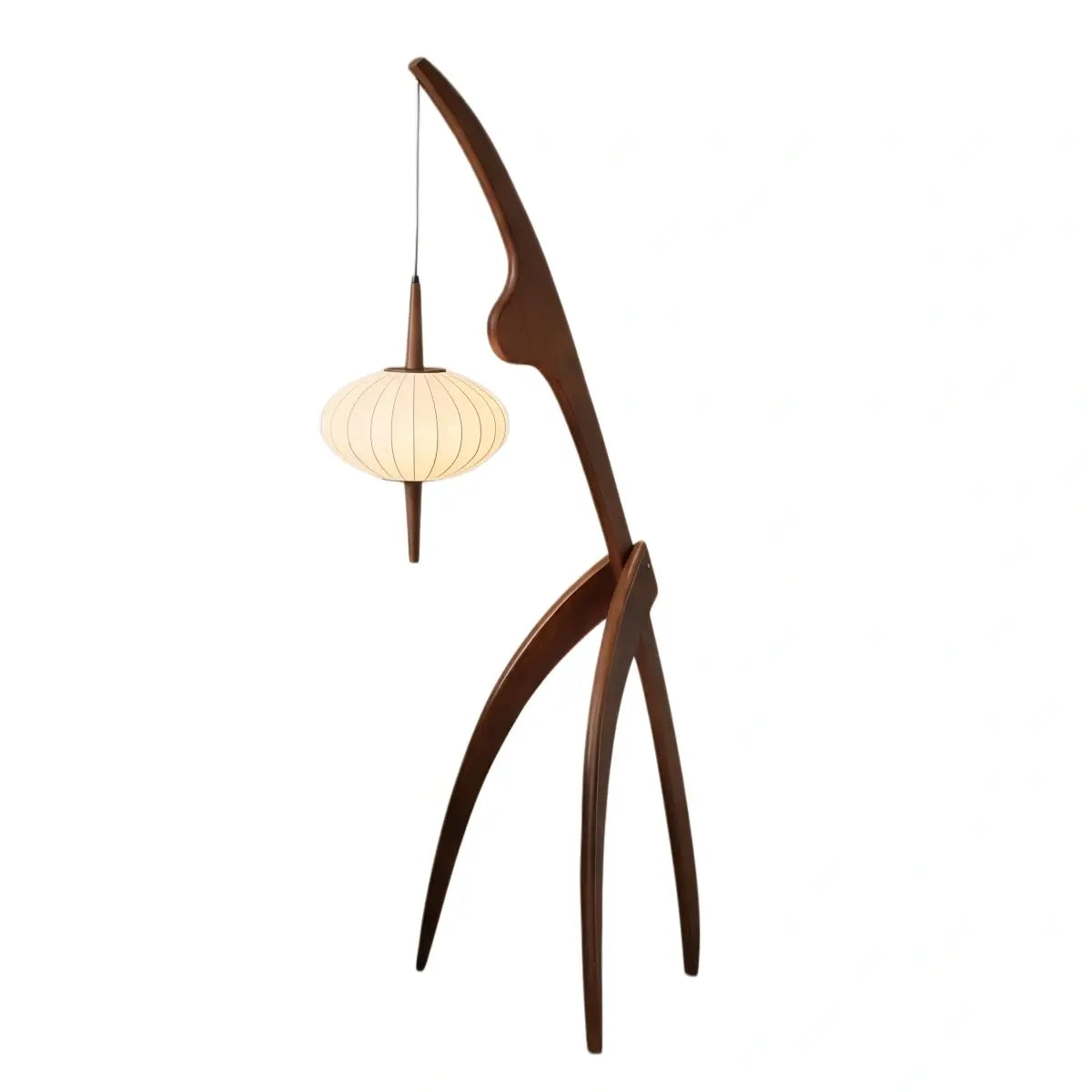 Zenno Mid-Century Modern Tripod Floor Lamp – Fabric