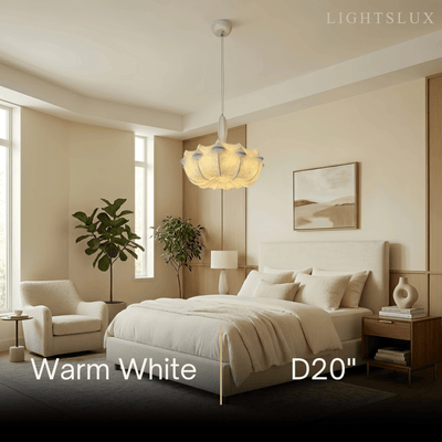 Nordic Silk Pendant Light -- White