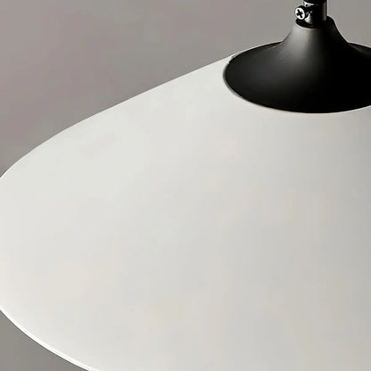 Modern Cone Pendant Light -- Leather Orange
