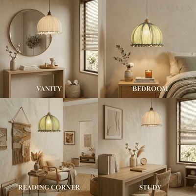 Zenno Minimalist Fabric Pendant Light 