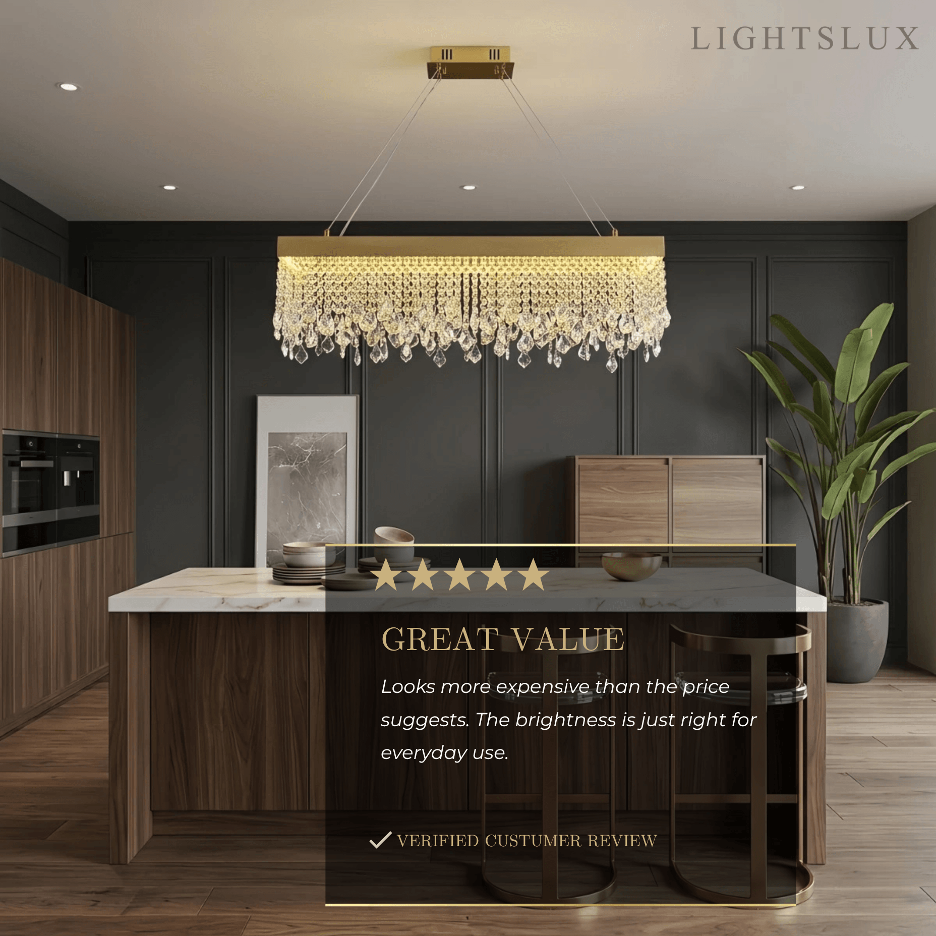 Excelis Art Deco Crystal Fringe Chandelier