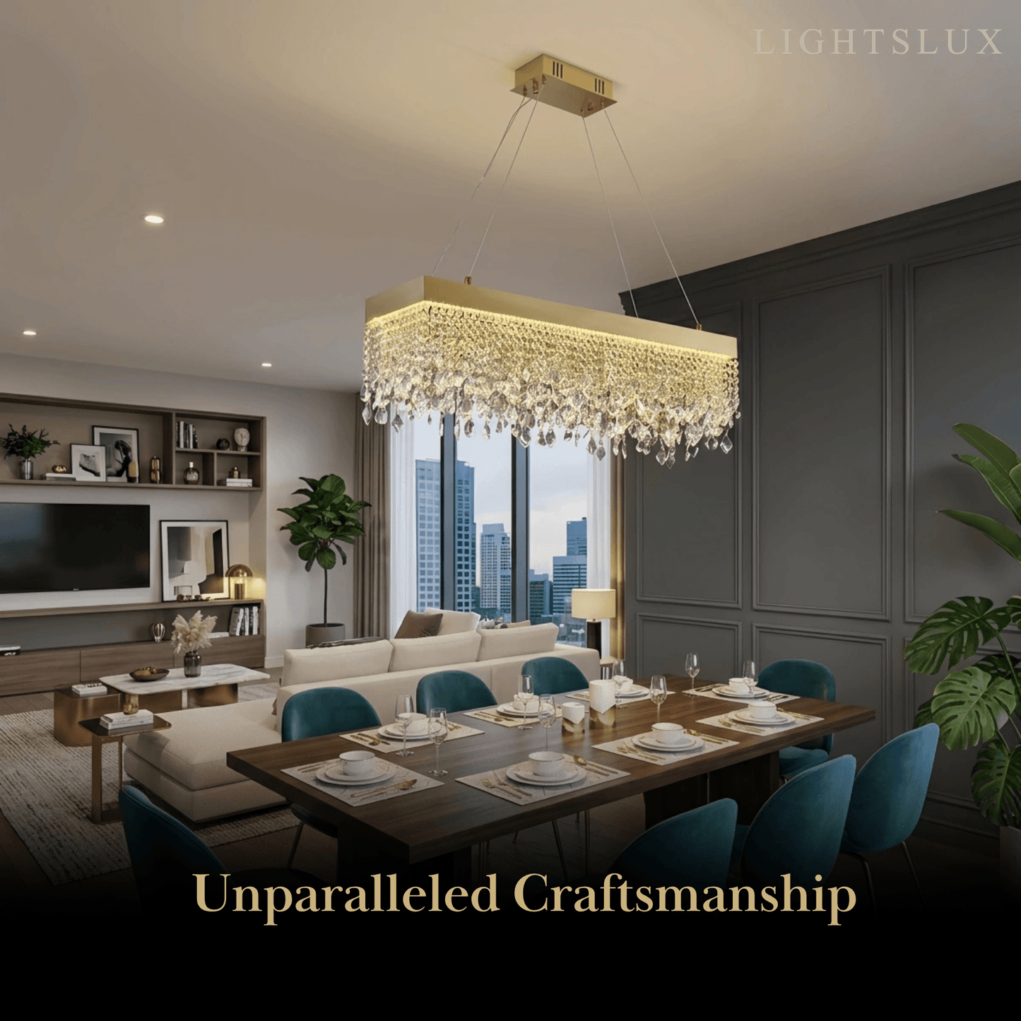 Excelis Art Deco Crystal Fringe Chandelier