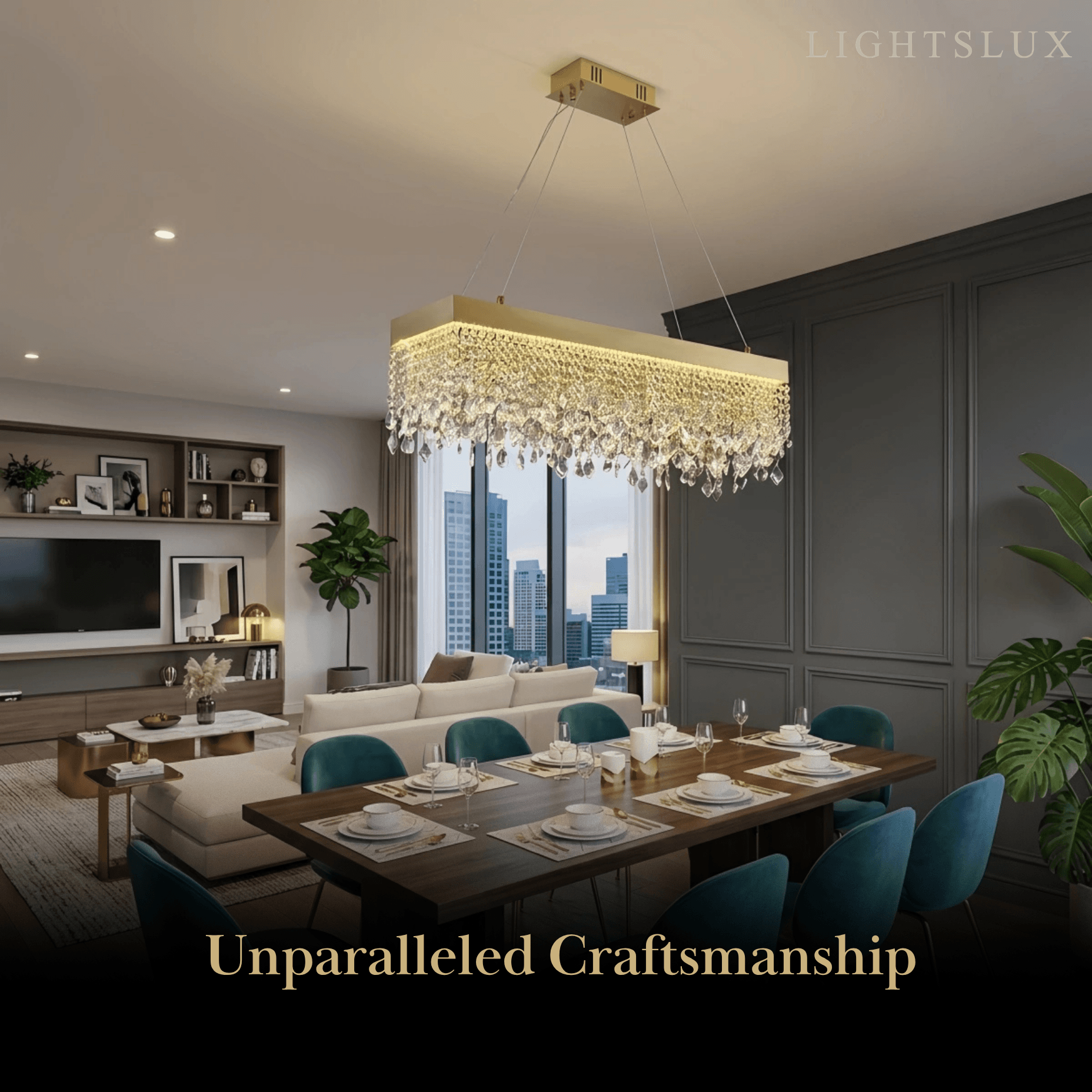 Excelis Art Deco Crystal Fringe Chandelier
