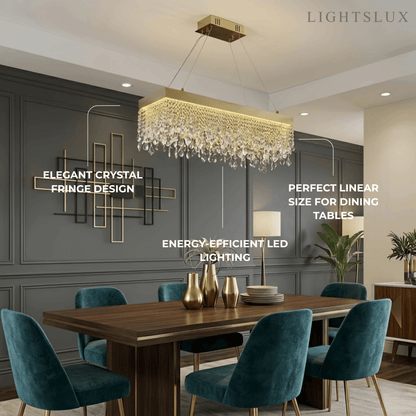 Excelis Art Deco Crystal Fringe Chandelier
