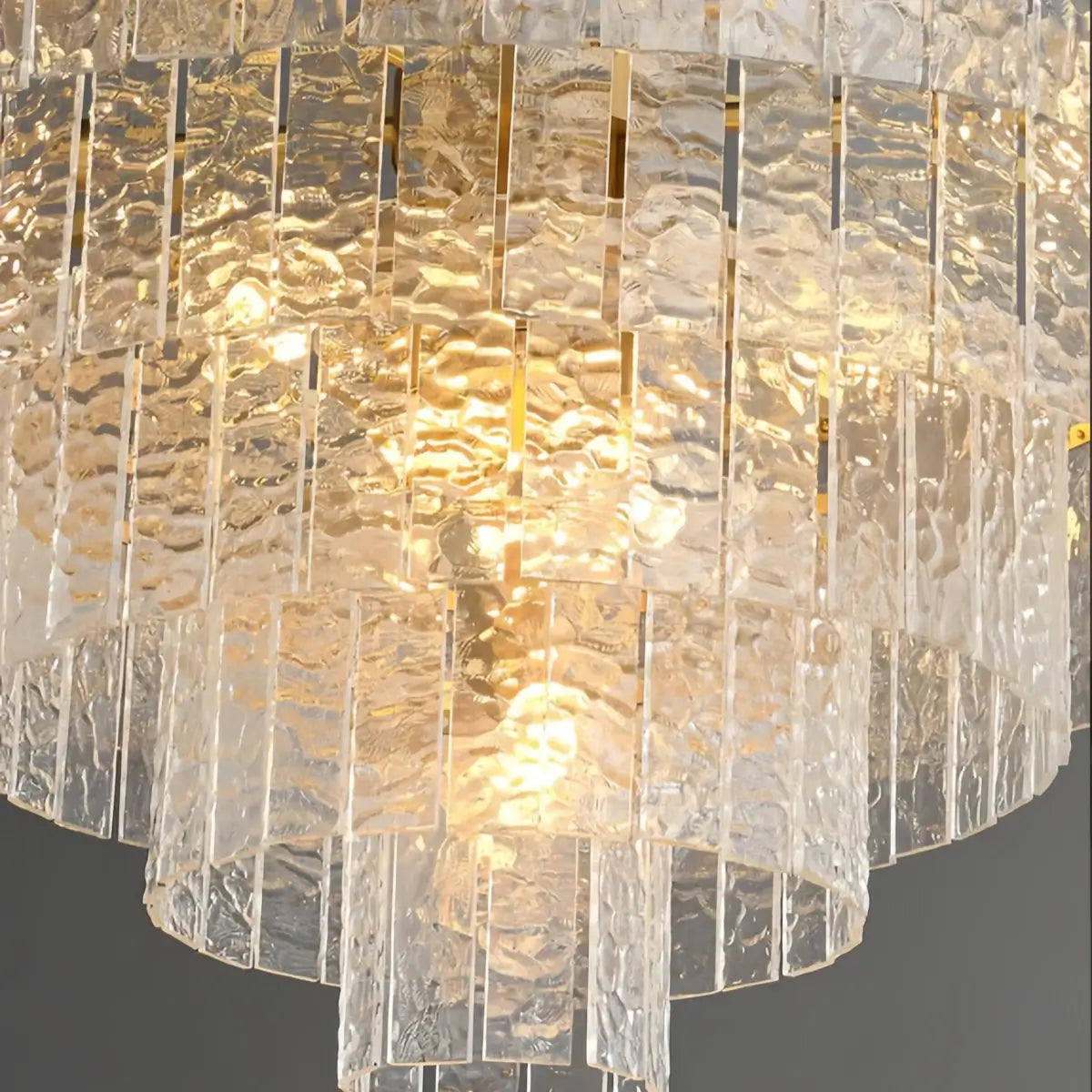 Velora Art Deco Tiered Glass Chandelier