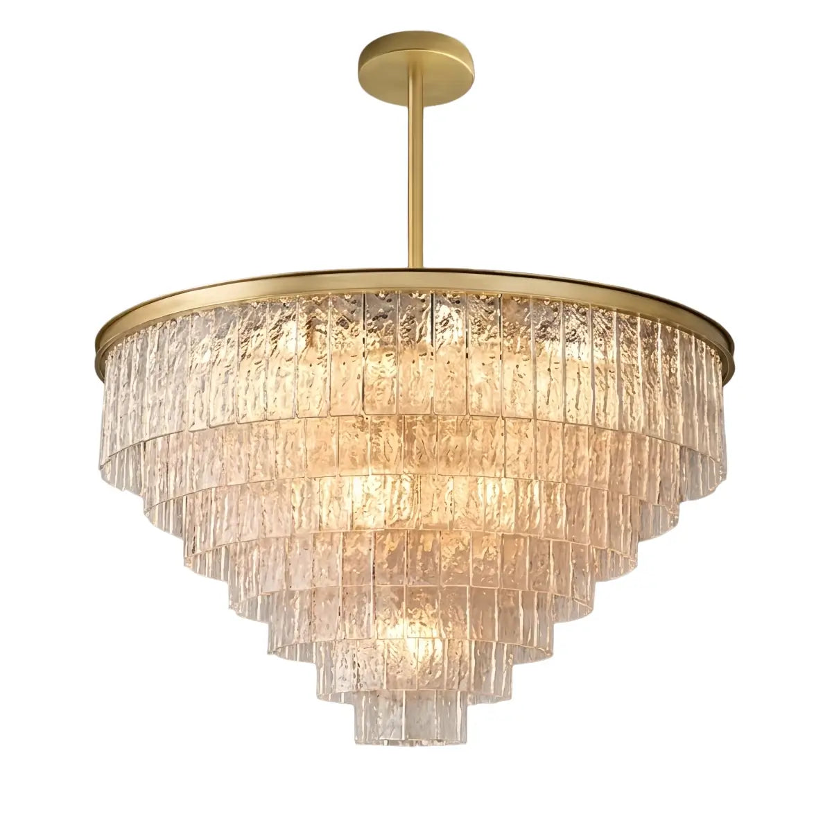 Velora Art Deco Tiered Glass Chandelier