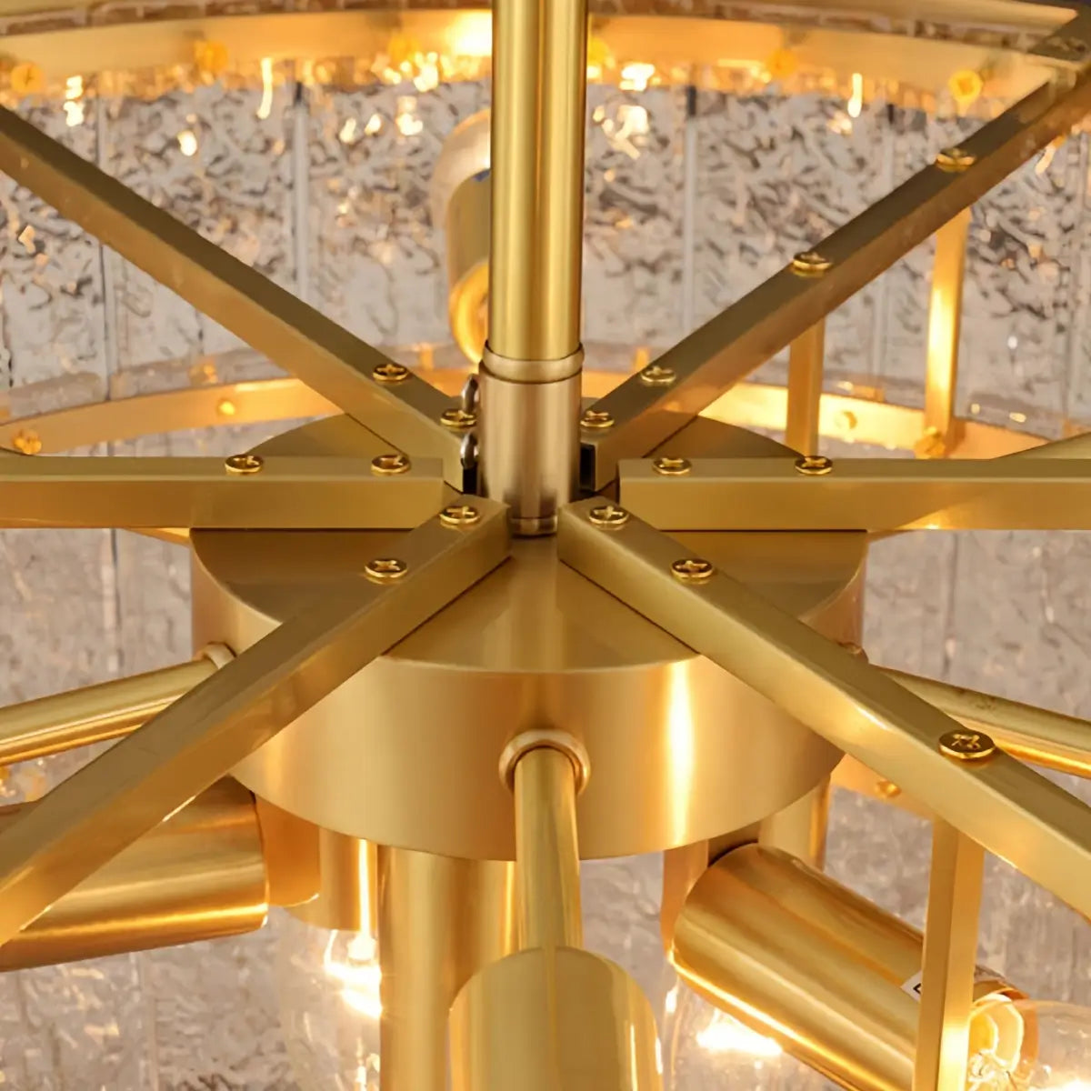 Velora Art Deco Tiered Glass Chandelier