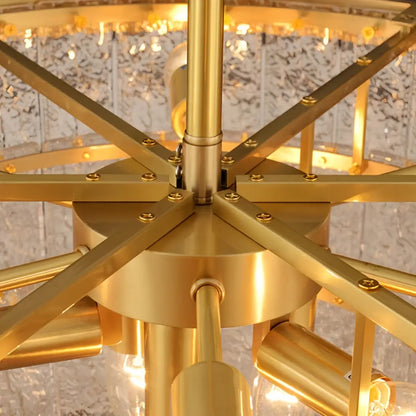 Velora Art Deco Tiered Glass Chandelier