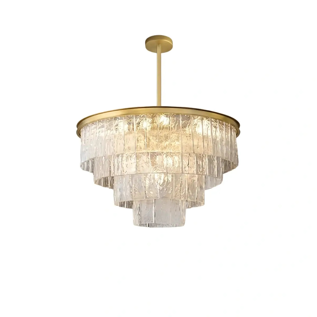Velora Art Deco Tiered Glass Chandelier