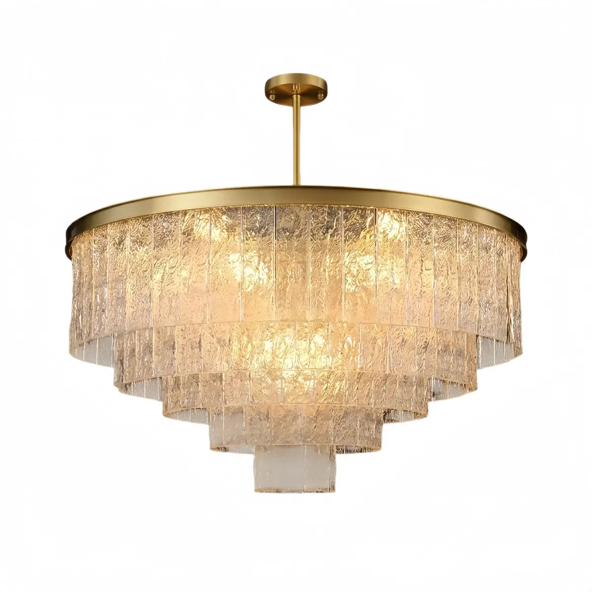 Velora Art Deco Tiered Glass Chandelier