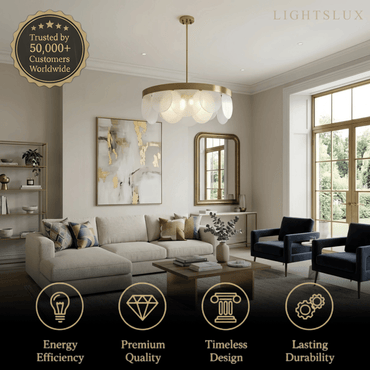 Excelis Modern Glass Chandelier