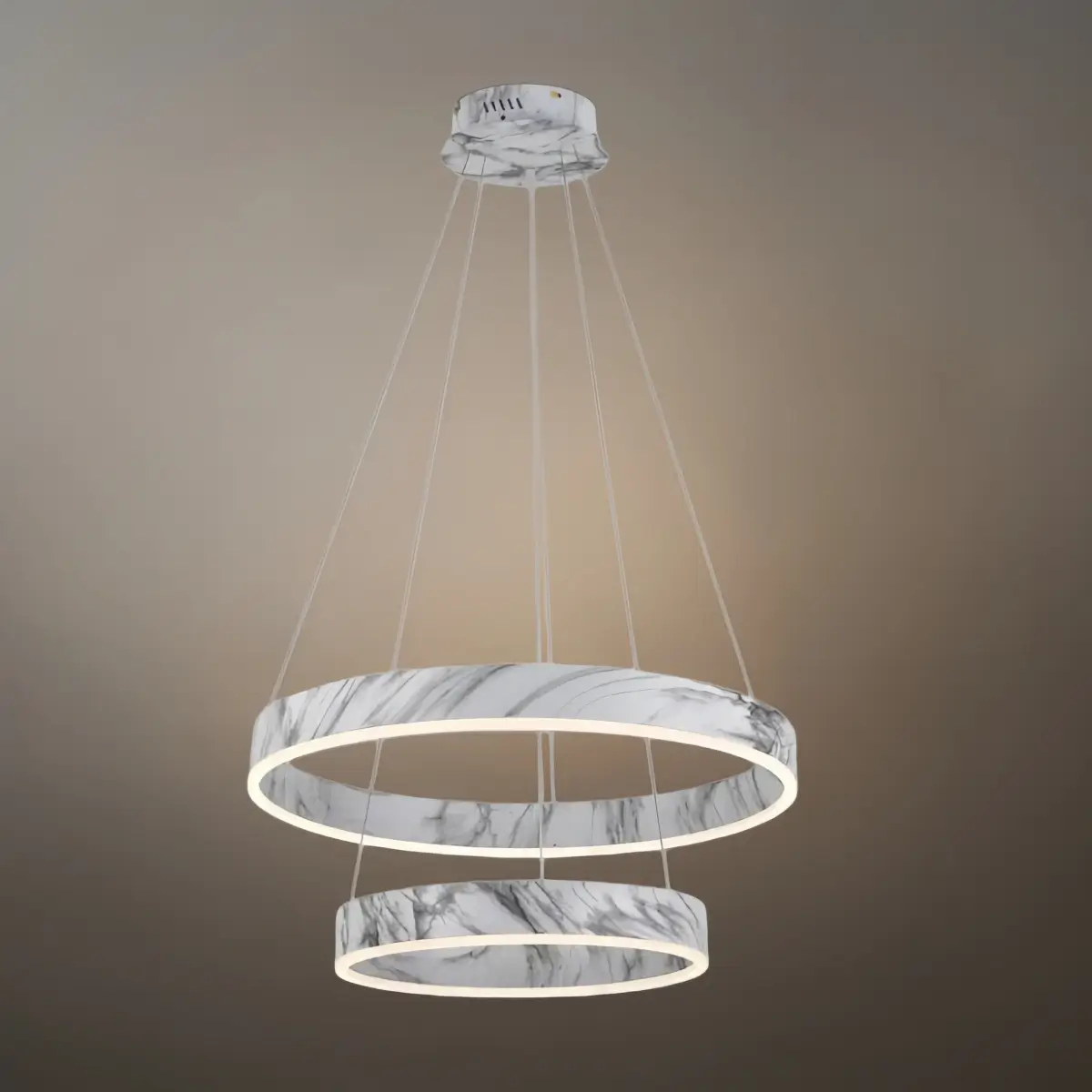Contemporary Tiered Circular  Chandelier -- Marble
