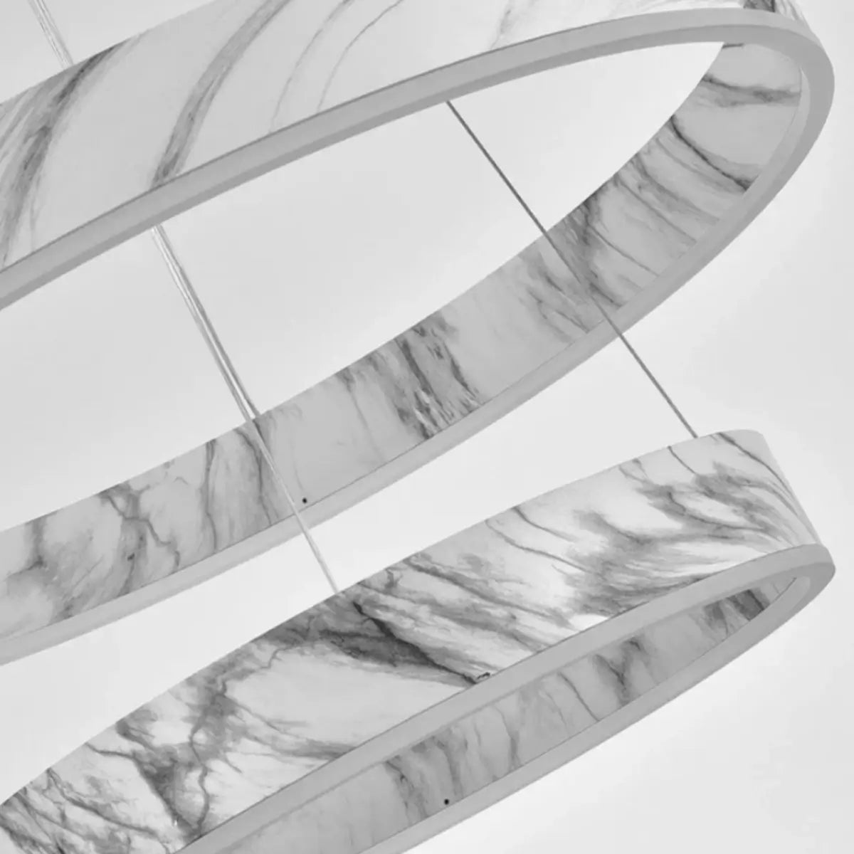 Contemporary Tiered Circular  Chandelier -- Marble