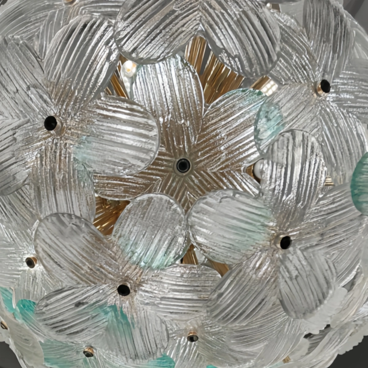 Vetro Art Deco Glass Orb Chandelier 