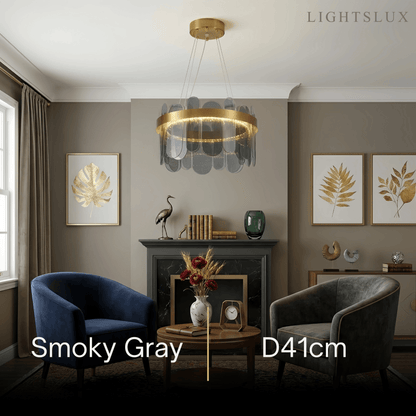 Elegant_Circular_Glass_Chandelier_--_Gold