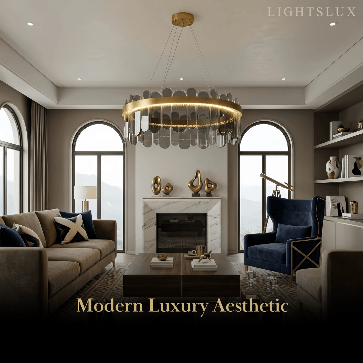 Elegant_Circular_Glass_Chandelier_--_Gold