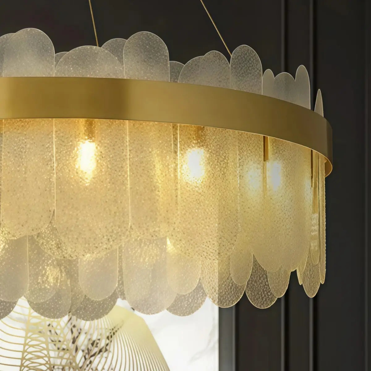 Elegant_Circular_Glass_Chandelier_--_Gold
