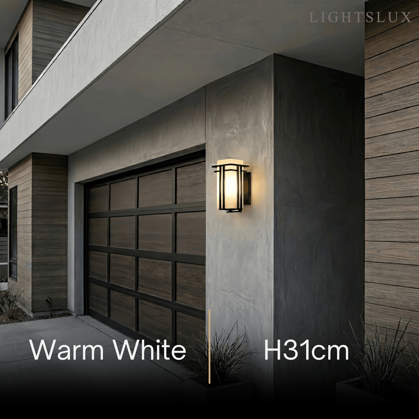Rustic Outdoor Wall Sconce -- Black
