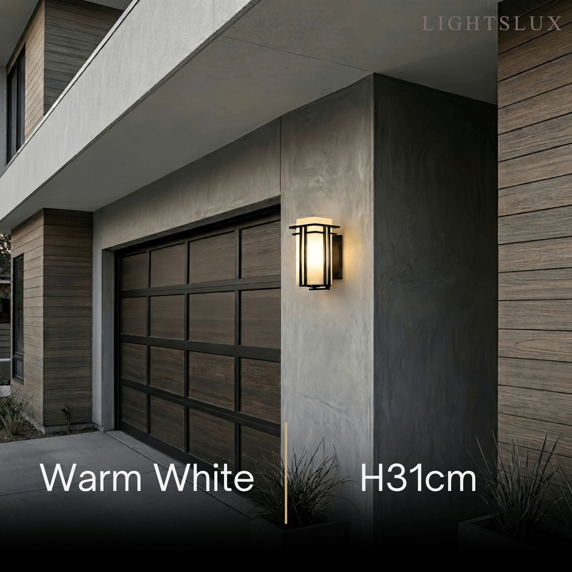 Rustic Outdoor Wall Sconce -- Black