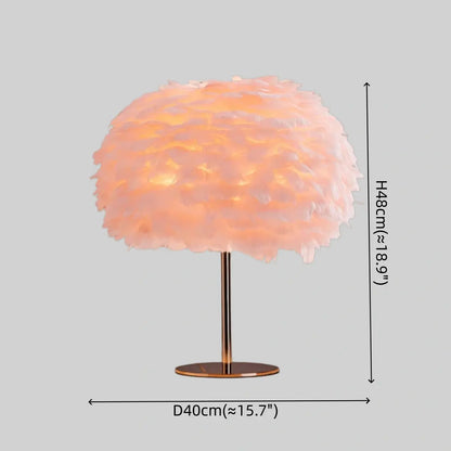 Elegant_Globe_Feather_Table_Lamp_--_Gold