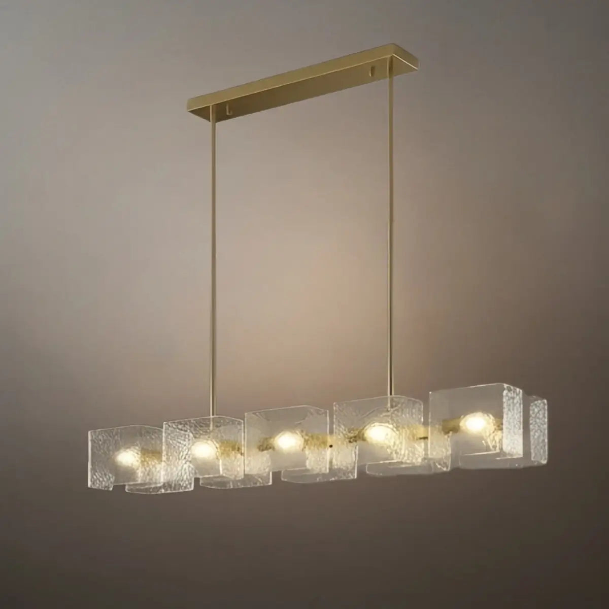 Elegant Straight Chandelier -- Gold