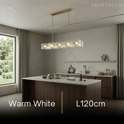 Elegant Straight Chandelier -- Gold
