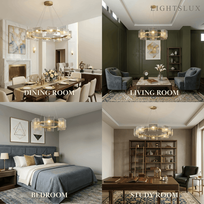 Elegant Geometric Polygon Chandelier -- Gold