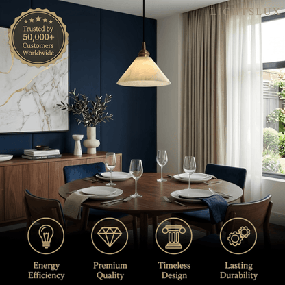 Alba Modern Minimalist Alabaster Pendant Light