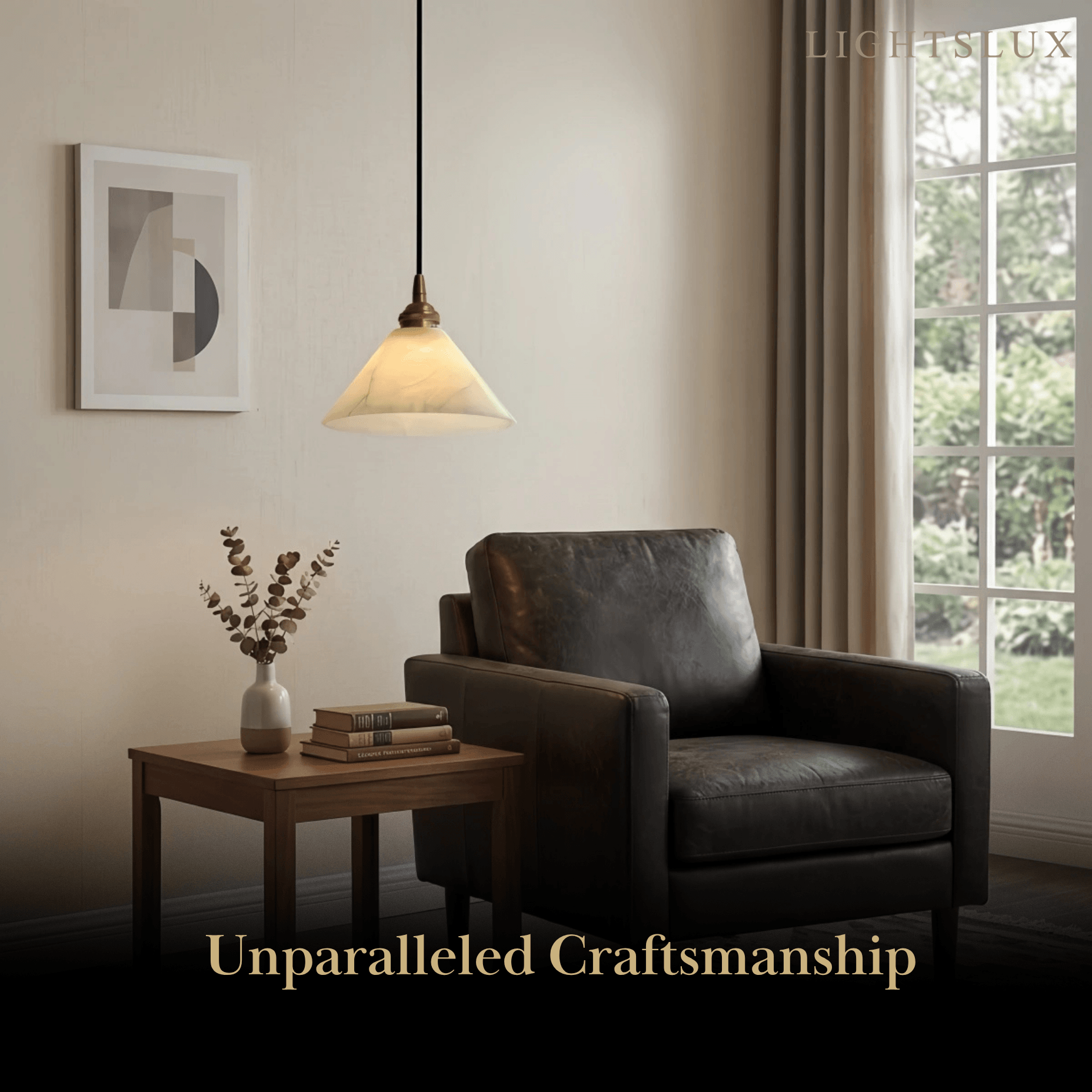 Alba Modern Minimalist Alabaster Pendant Light