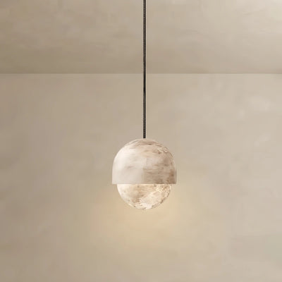 Alba Modern Alabaster Pendant Light – White for Kitchen Island