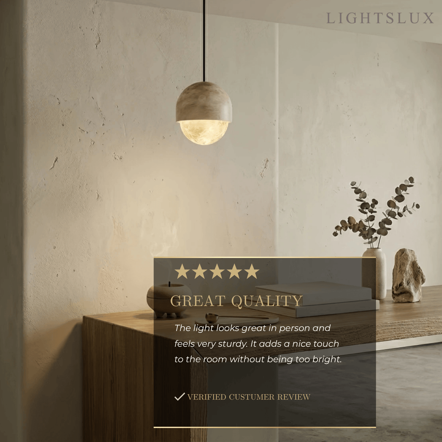 Alba Modern Alabaster Pendant Light