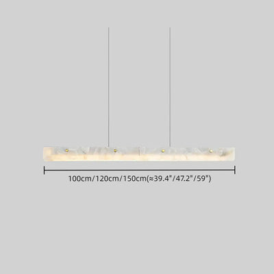 Alba Modern Alabaster Linear Pendant Light