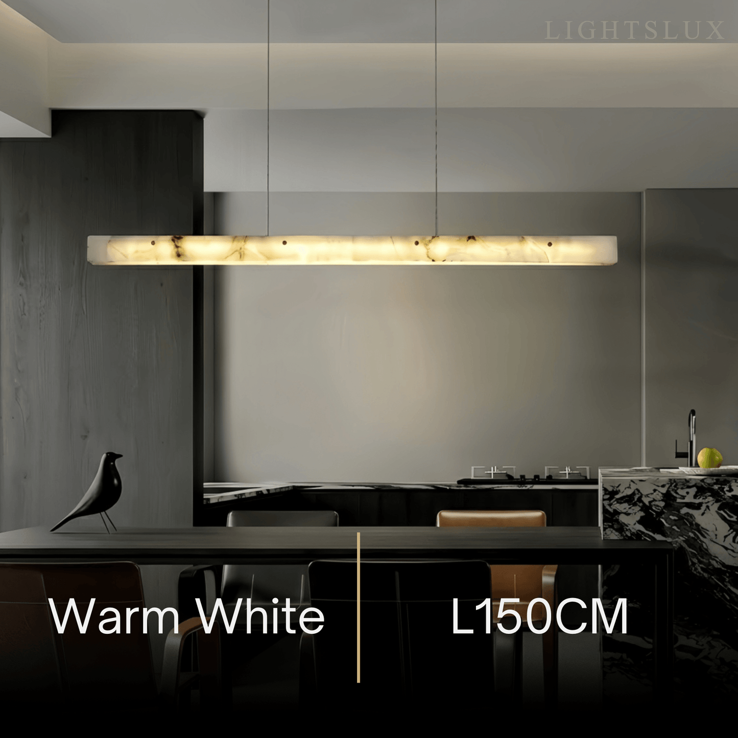 Alba Modern Alabaster Linear Pendant Light