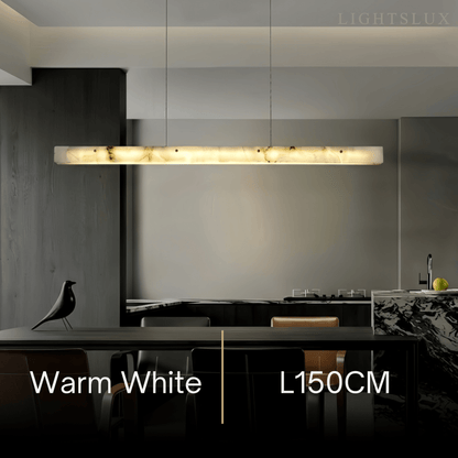 Alba Modern Alabaster Linear Pendant Light